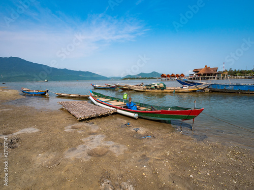 Boats at Hue in Vietnam