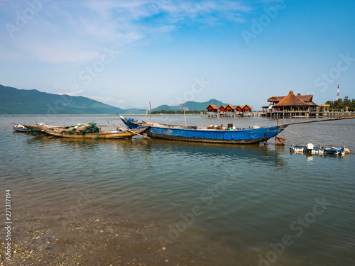 Boats at Hue in Vietnam