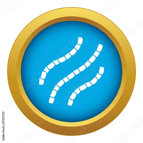 Escherichia coli icon blue vector isolated on white background for any design