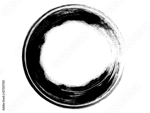 Grunge paint circle.Grunge oval frame.Grunge ink circle.Grunge black element.