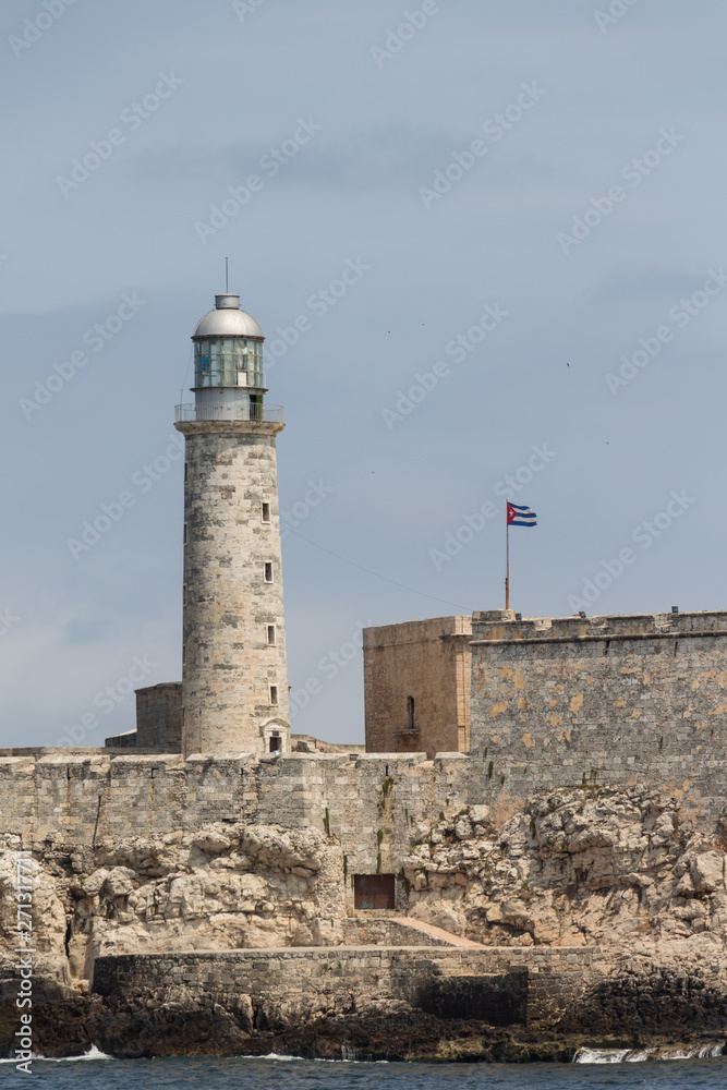 View over Morro Castle, fortress and a lighthouse in Havana, Cuba.