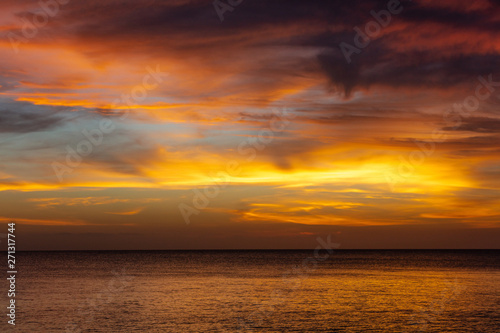 sunset over the sea at Kizimkazi in Unguja aka Zanzibar Island Tanzania East Africa © snaptitude
