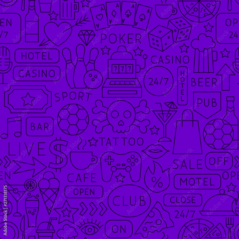 Fototapeta premium Street Line Seamless Pattern