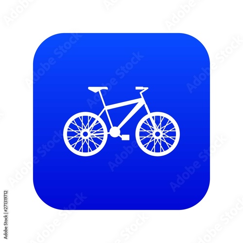 Bike icon digital blue for any design isolated on white vector illustration