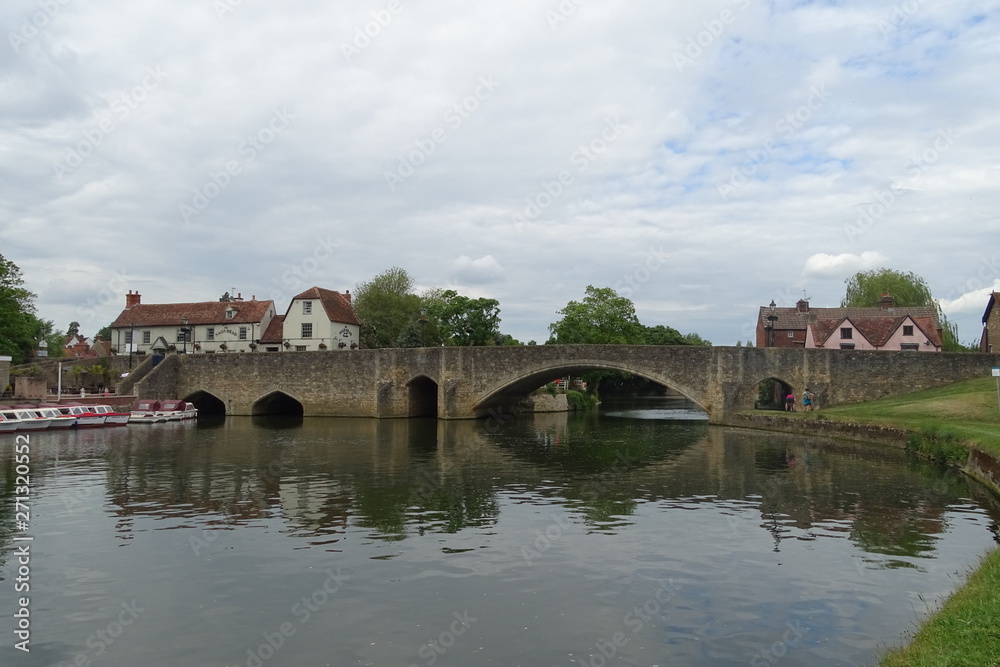 Abingdon bridge on the River Thames - Oxfordshire, England, UK