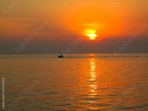 Turkey sunset boat