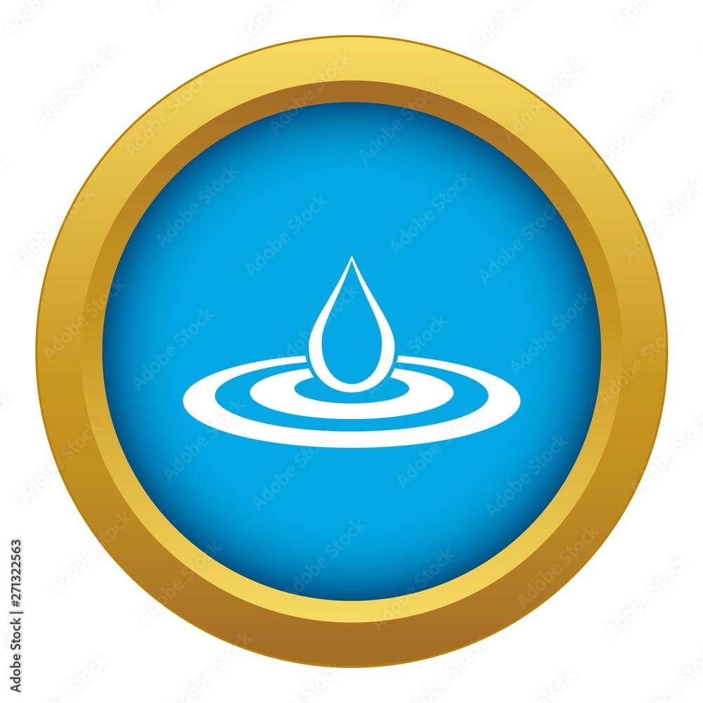 Water drop and spill icon blue vector isolated on white background for any design Water drop and spill icon blue vector isolated on white background for any design