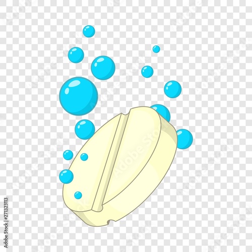 Soluble pill icon. Cartoon illustration of soluble pill vector icon for web design