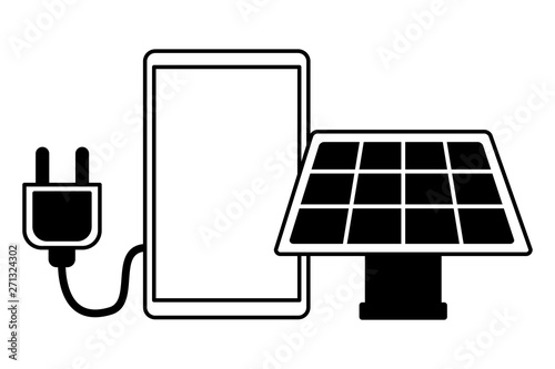 smartphone solar panel electric plug