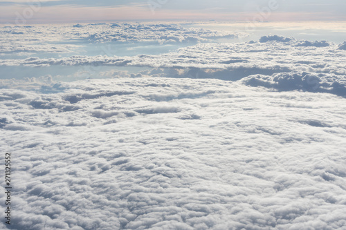 Endless sea of white clouds