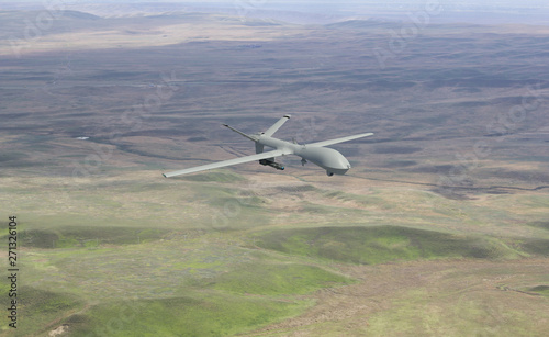 War drone 3d rendering, original photo background