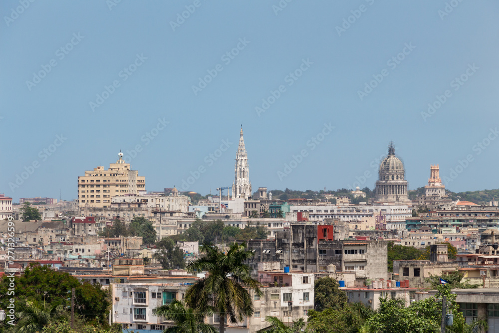 Cityscape over Havana, Cuba.