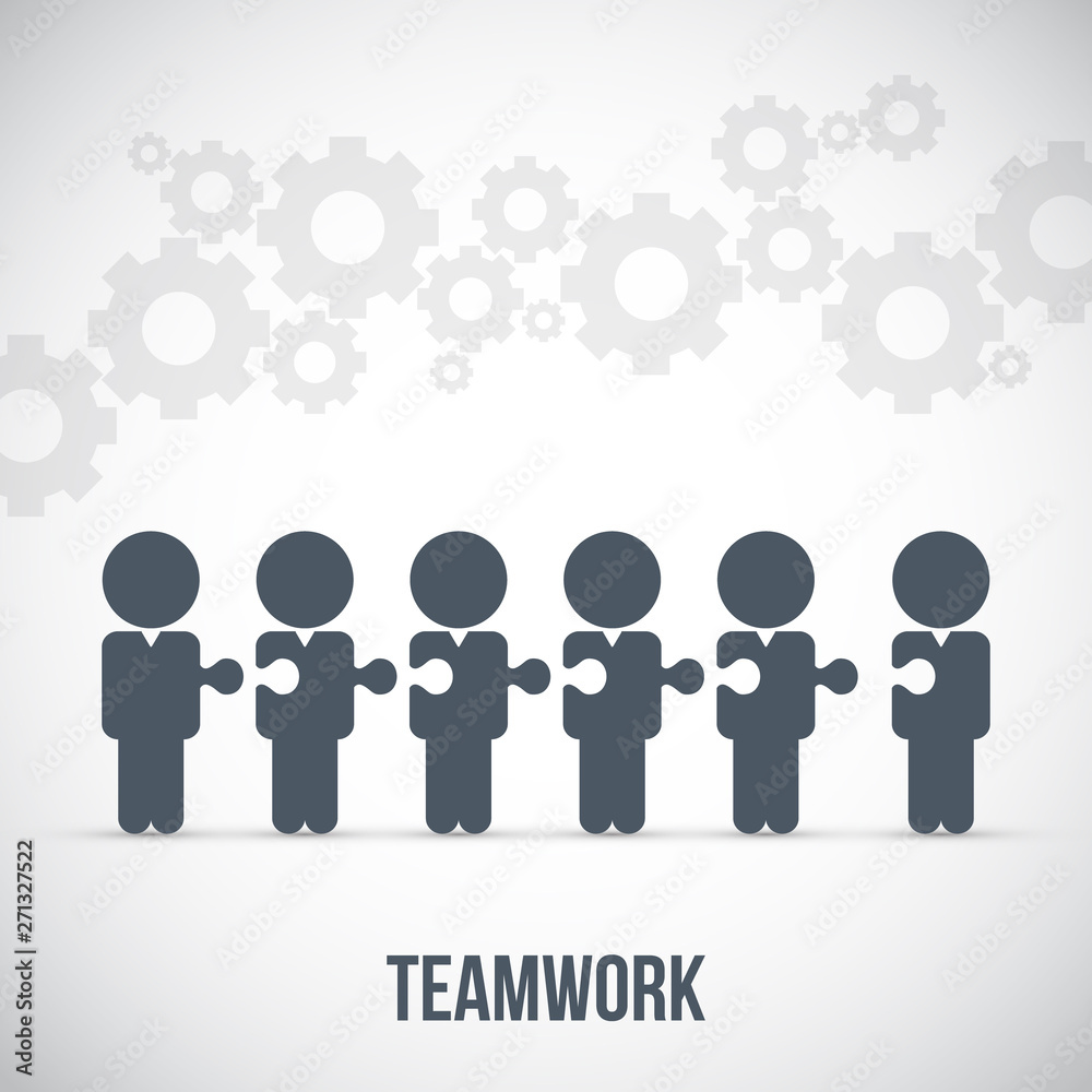 Teamwork. Business teamwork and partnership concept vector symbol. Idea of cooperation and collaboration. Teamwork. Business teamwork and partnership concept vector symbol. Idea of cooperation and collaboration.