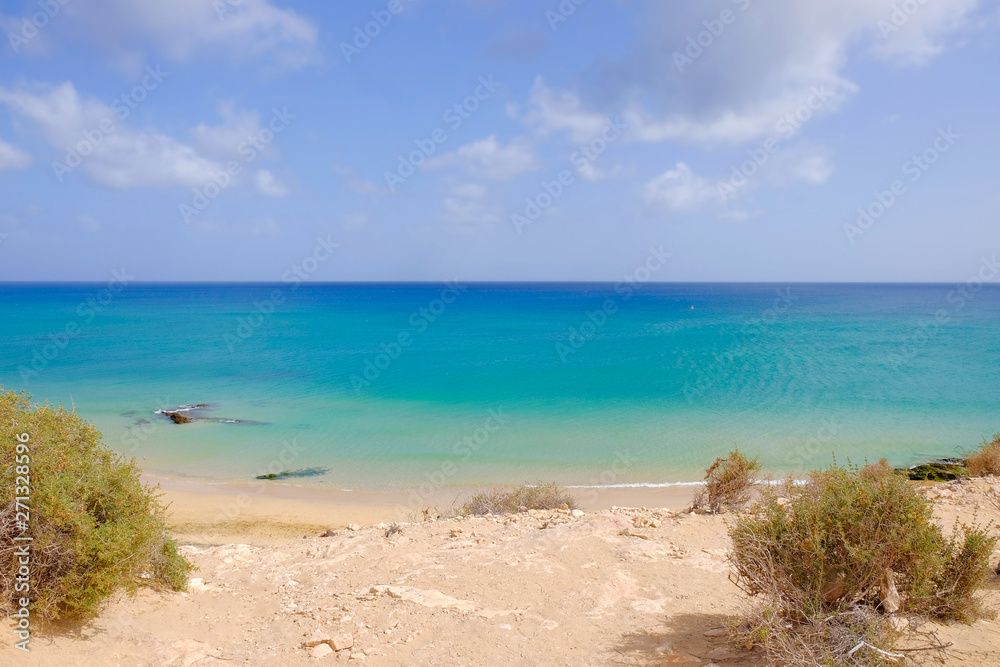 Beach Costa Calma on Fuerteventura, Canary Islands.