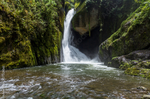 Waterfall Savegre River  Los quetzales national park San Gerardo de Dota  Costa Rica