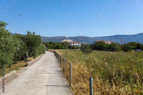 Hills road of Croatia in summer