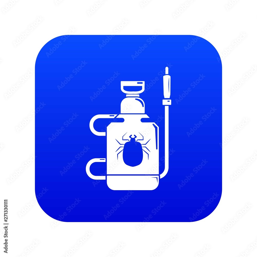 Obraz premium Pest control poison icon blue vector isolated on white background