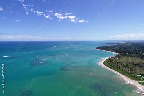 Paradisiac beach with crystal water. Brazillian Caribbean. S  o Miguel dos Milagres  Alagoas  Brazil. 