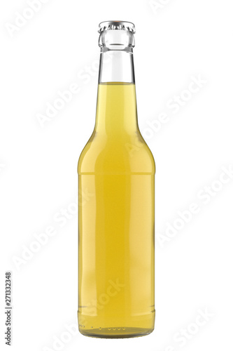 Εκτύπωση καμβά Glass bottle Long Neck with a lemon juice liquid