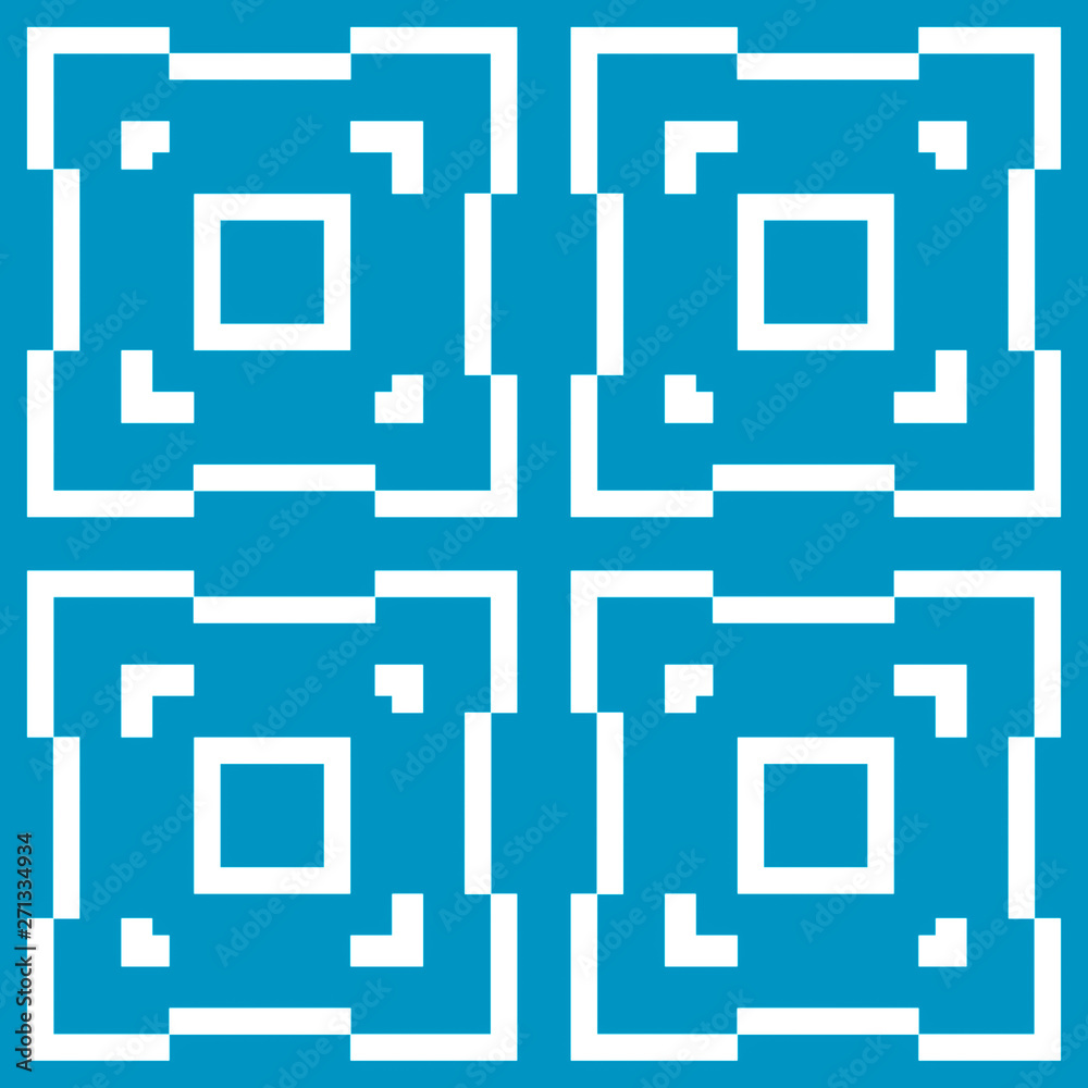 Blue and white pattern with simple geometric ornament Blue and white pattern with simple geometric ornament
