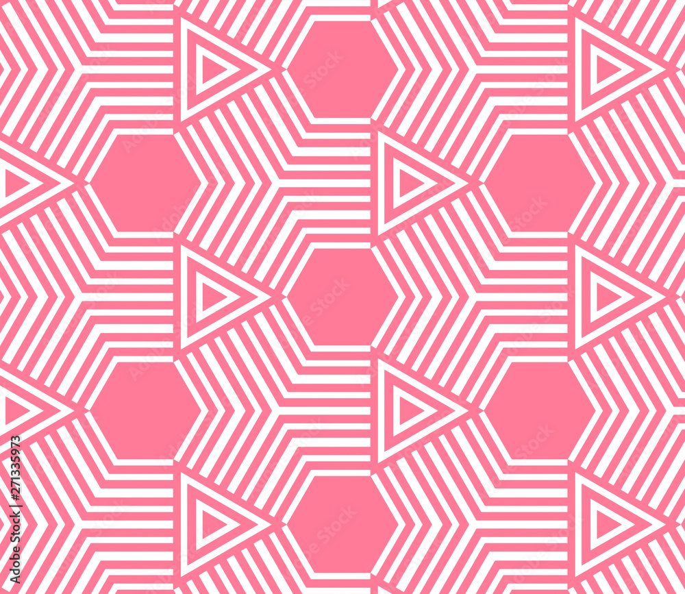 Pink and white pattern with geometric simple design, texture for girl Pink and white pattern with geometric simple design, texture for girl
