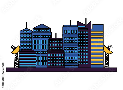 smart city buldings antenna communication
