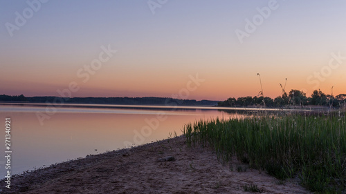 beautiful sunset on the lake