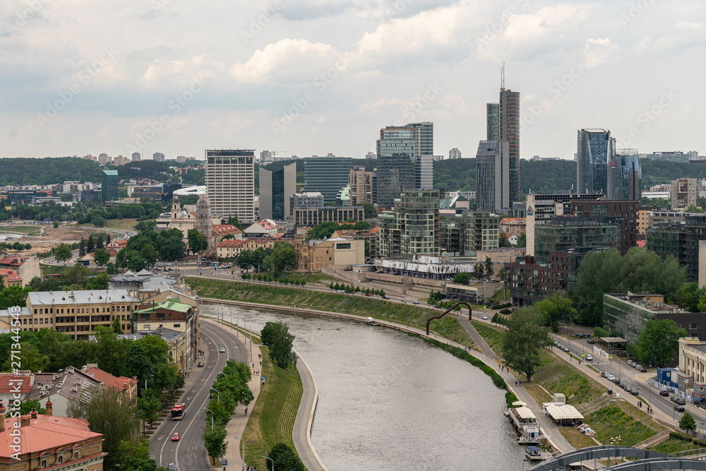 The panoramic view of Vilnius