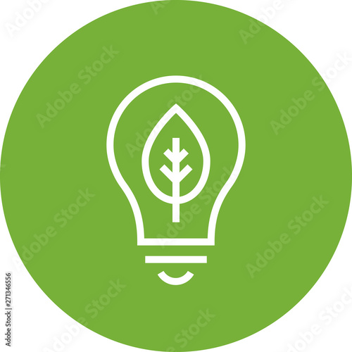 Green Energy Outline Vector Icon