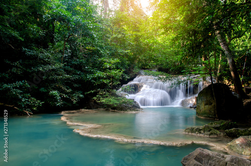 waterfall in deep forest , thailand © slonme