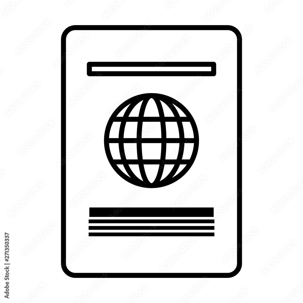 passport international id on white background passport international id on white background