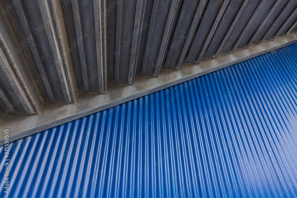 Blue corrugated iron material, building materials Blue corrugated iron material, building materials