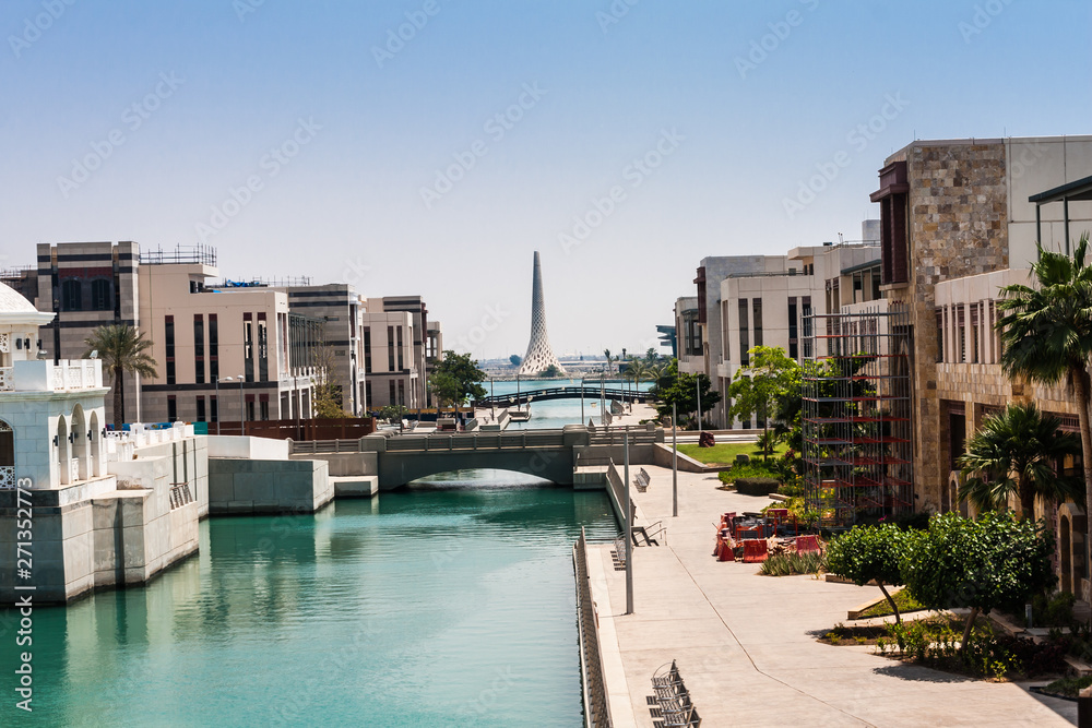 The canal in the King Abdullah University of Science and Technology campus, Thuwal, Saudi Arabia