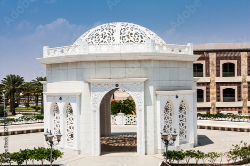 A pavilion near the Grand Mosque in the King Abdullah University of Science and Technology campus, Thuwal, Saudi Arabia
