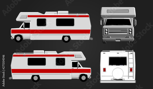 Vector car home with white background