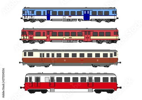 vector illustration of a tram