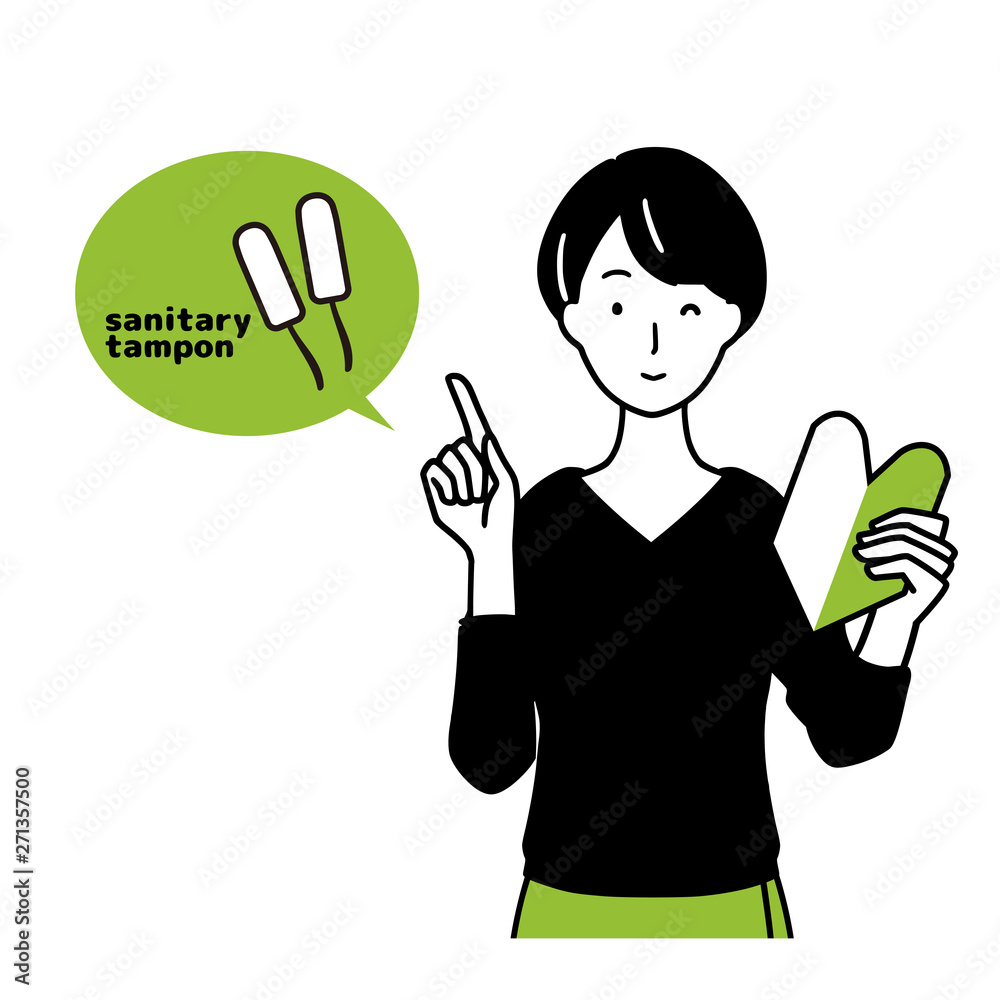 Women who introduce sanitary products. Women who introduce sanitary products.