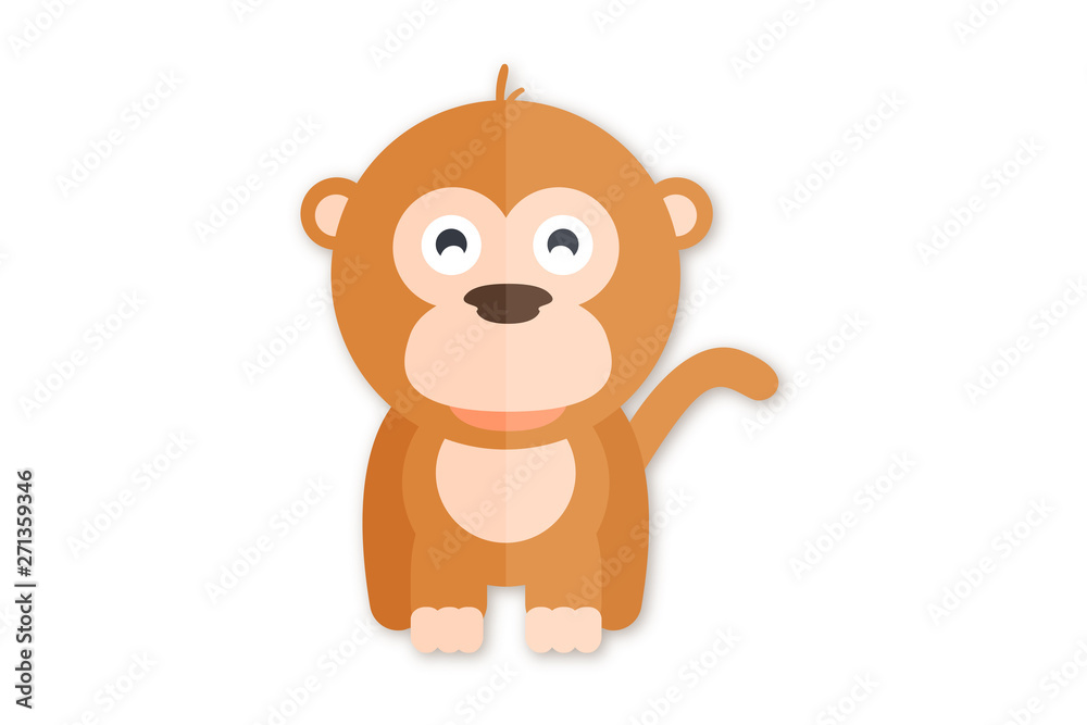 Fototapeta premium Cute Cartoon Animal