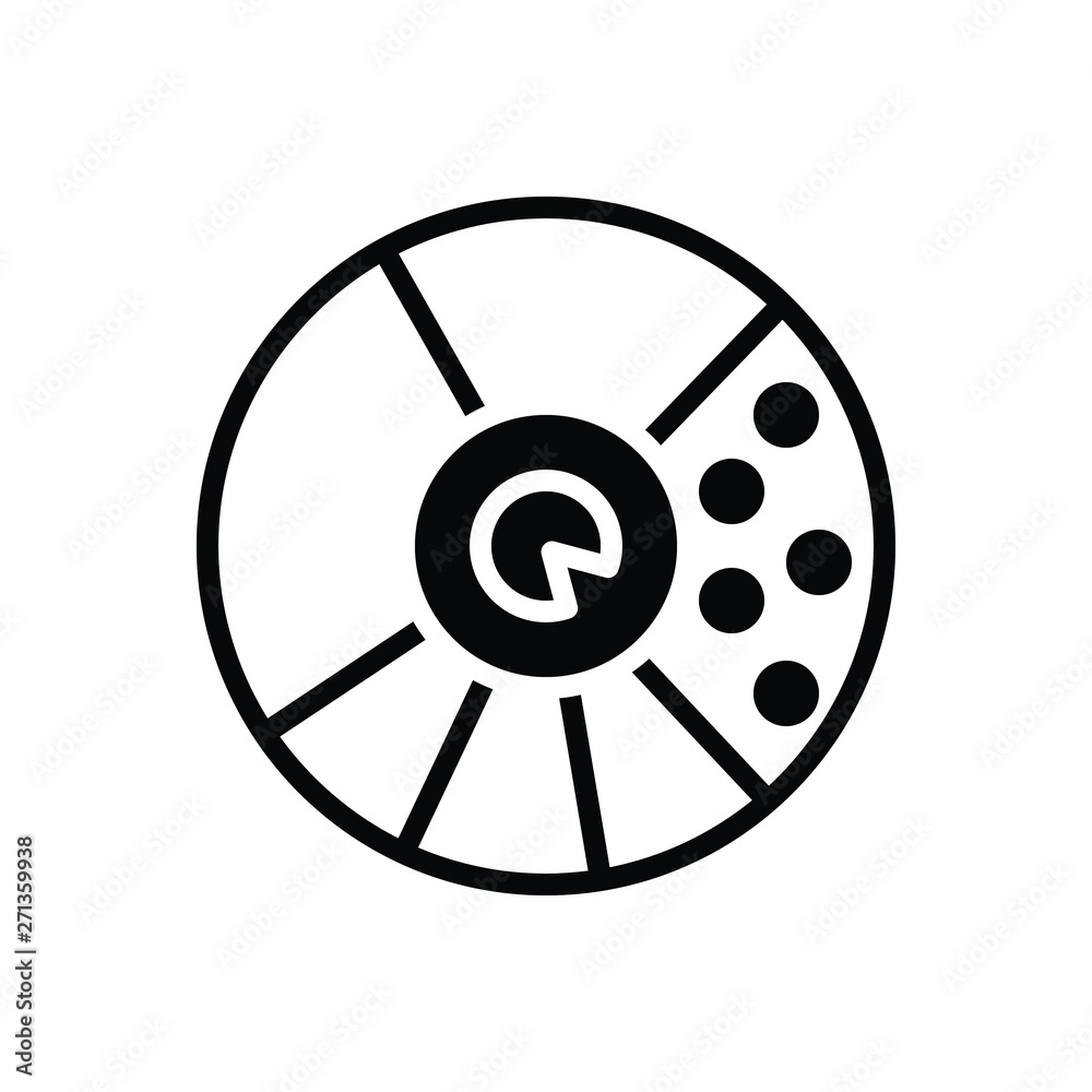 Black solid icon for round value Black solid icon for round value