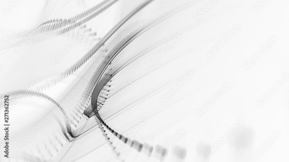 Abstract generative art background. 3d illustration. Fractal graphics composition of dots, waves and rays of light. Science and digital technology concept. Abstract generative art background. 3d illustration. Fractal graphics composition of dots, waves and rays of light. Science and digital technology concept.