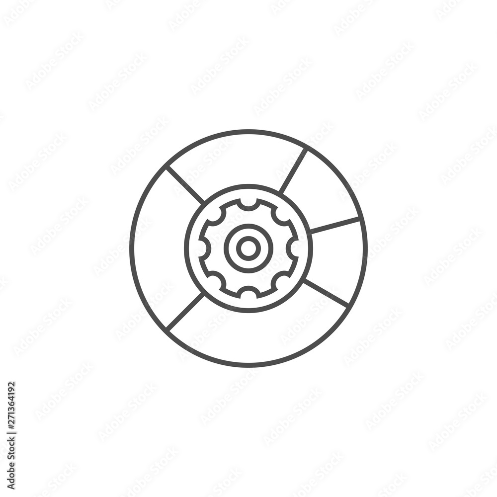 Data Menagement Related Vector Thin Line Icon. Data Menagement Related Vector Thin Line Icon.