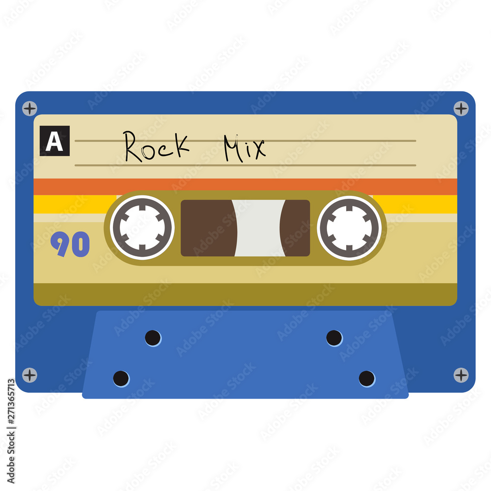 Naklejka premium audio cassette isolated on white background