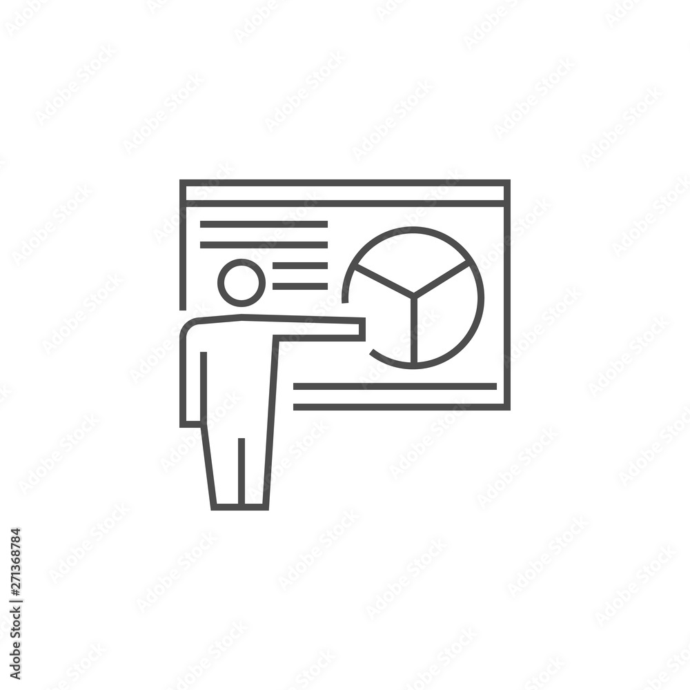 Presentation Line Icon Presentation Line Icon
