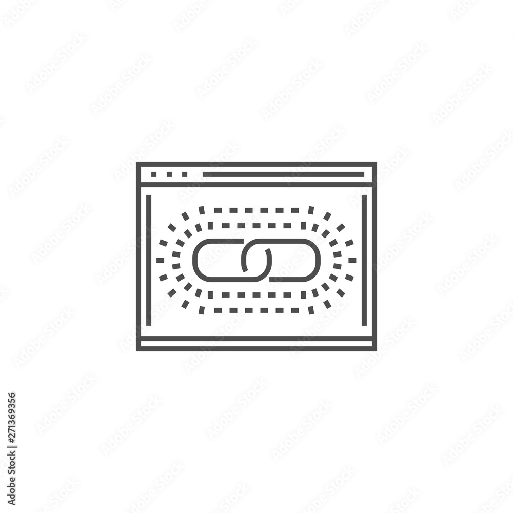Web Link Optimization Line Icon Web Link Optimization Line Icon