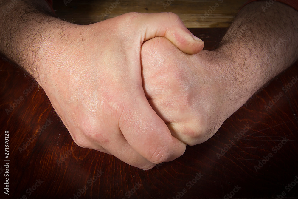 Fototapeta premium Close-up of male hands