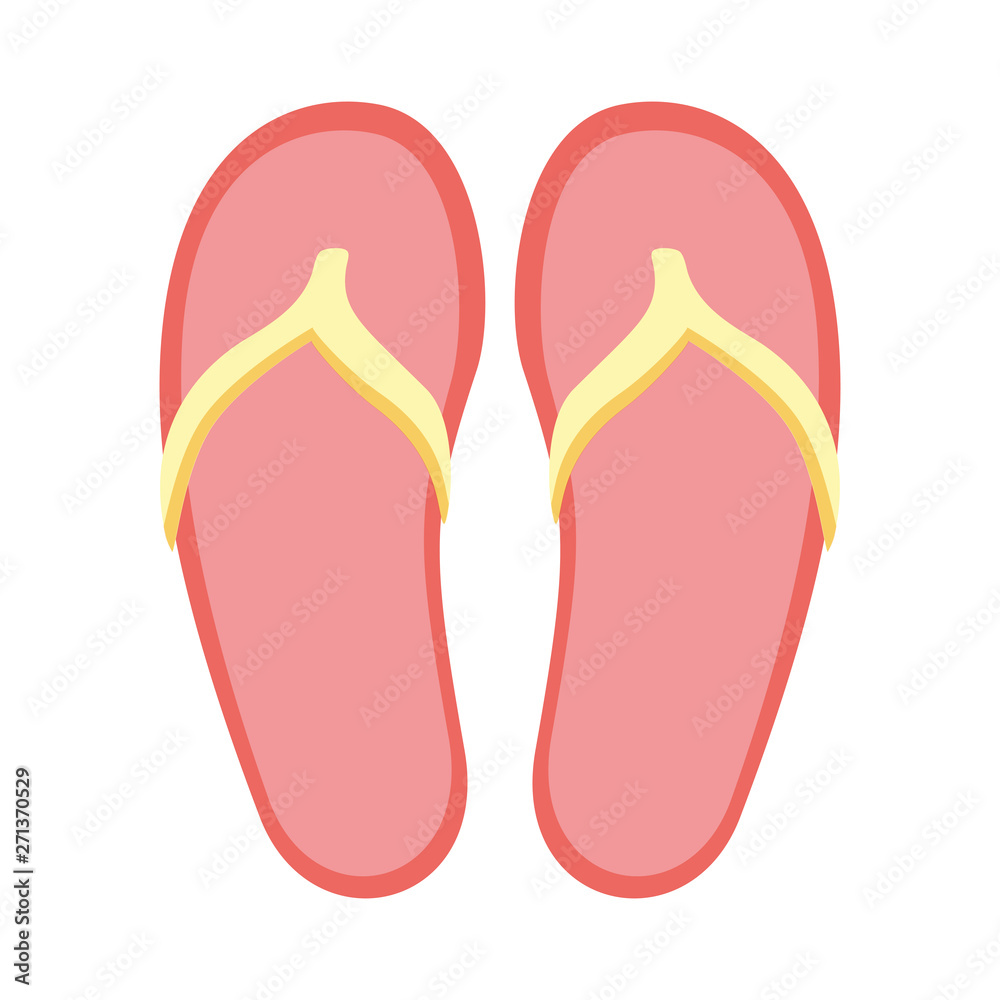 beach sandals fashion on white background beach sandals fashion on white background
