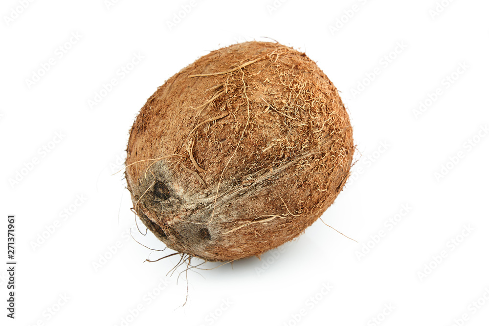 coconut isolated on white background with clipping path. Perfectly retouched. ready-to-use food images. Pack shoot. coconut isolated on white background with clipping path. Perfectly retouched. ready-to-use food images. Pack shoot.