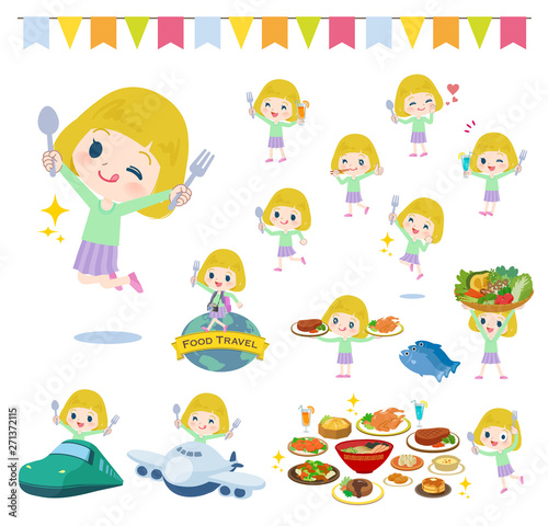 blond hair girl_food festival