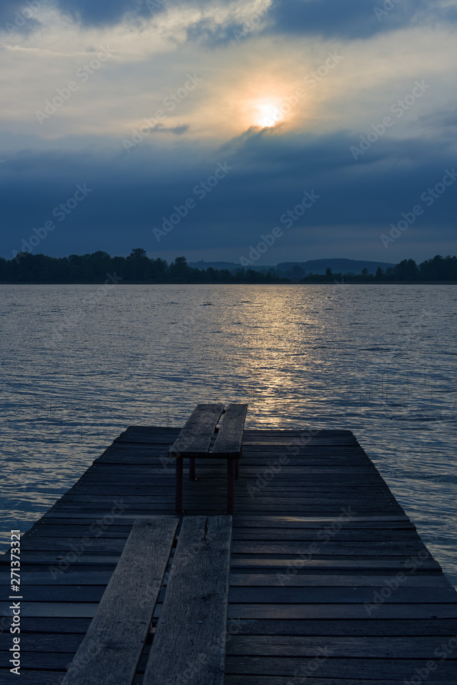 Fototapeta premium Steg am Oberuckersee