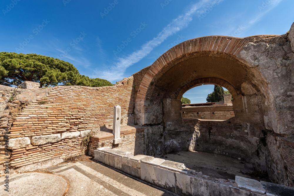 Roman thermal baths - Ostia Antica - Rome Italy